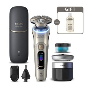 [LIVE 혜택]필립스 전기 면도기 i9000 프레스티지 울트라 UV케이스 XP9403/49+플르부아 바디클렌저