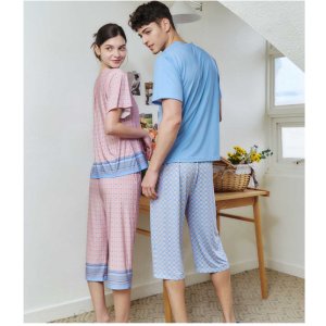 비너스 여자홈웨어 7부바지 여자실내복 찰랑찰랑 폴리스판 가벼운 여성잠옷 100 이지웨어