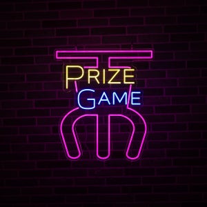 주문제작 LED 네온사인 - prize game 624x700mm