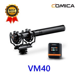 코미카 VM40 지향성 2채널 샷건 무선마이크 카메라 스마트폰 겸용