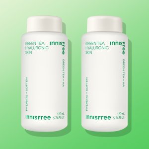 [더블기획] 이니스프리 그린티 히알루론산 스킨 / 저자극 수부지 속건조 170ml, 2개