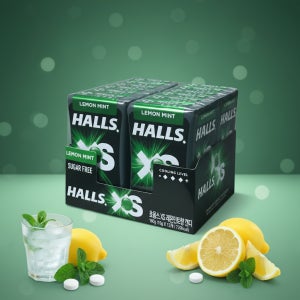호올스 XS 슈가프리 레몬민트 15g 12개 사탕 캔디 대용량 기침캔디 금연사탕
