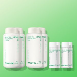 [더블기획] 이니스프리 그린티 씨드 히알루론산 스킨케어 2종 세트 2개 (스킨 170mL+로션 170mL)
