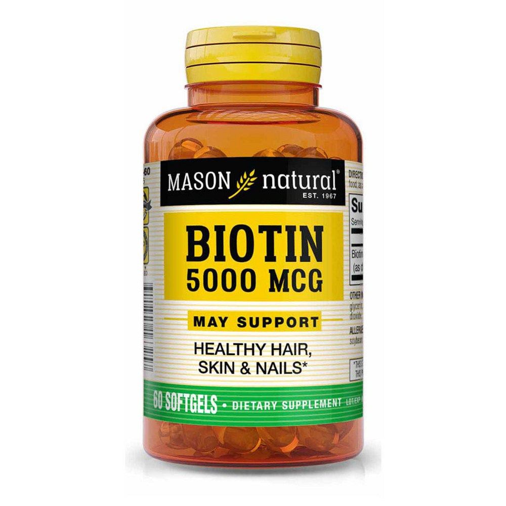 메이슨내추럴 <b>리퀴드</b> 수퍼 <b>비오틴 5000mcg</b> 소프트젤 60정