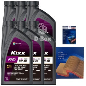 모하비 3.8 가솔린 킥스파오 A3B4 5W30 6L 엔진오일 교환 세트