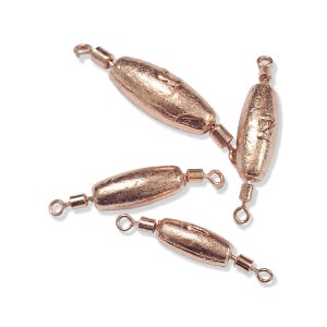 양도래추 회전 도래추 낚시추 민물추 스위벨 고리 봉돌 구멍추 동코팅 1호