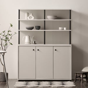 아카드 부엌장 주방 틈새장 찬장 상부장 키큰 틈새 높은 수납장 세트 1200