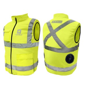 카멜로 작업 선풍기조끼 여름 쿨링 통풍 냄감 야광 신호수 형광 조끼