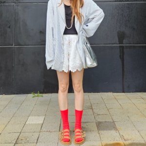 스트라이프셔츠자켓