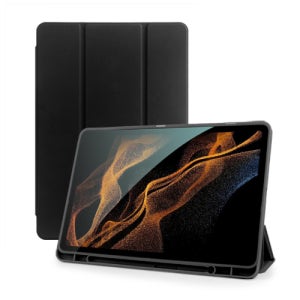 로랜텍 갤럭시탭 S8플러스 S7플러스 S7FE 펜슬수납 스마트커버 케이스 블랙