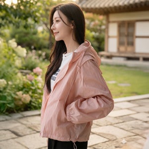 하퍼 후드 바람막이 점퍼