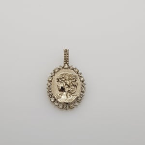 14K 꼬냑다이아 수놓은 여인상 목걸이펜던트