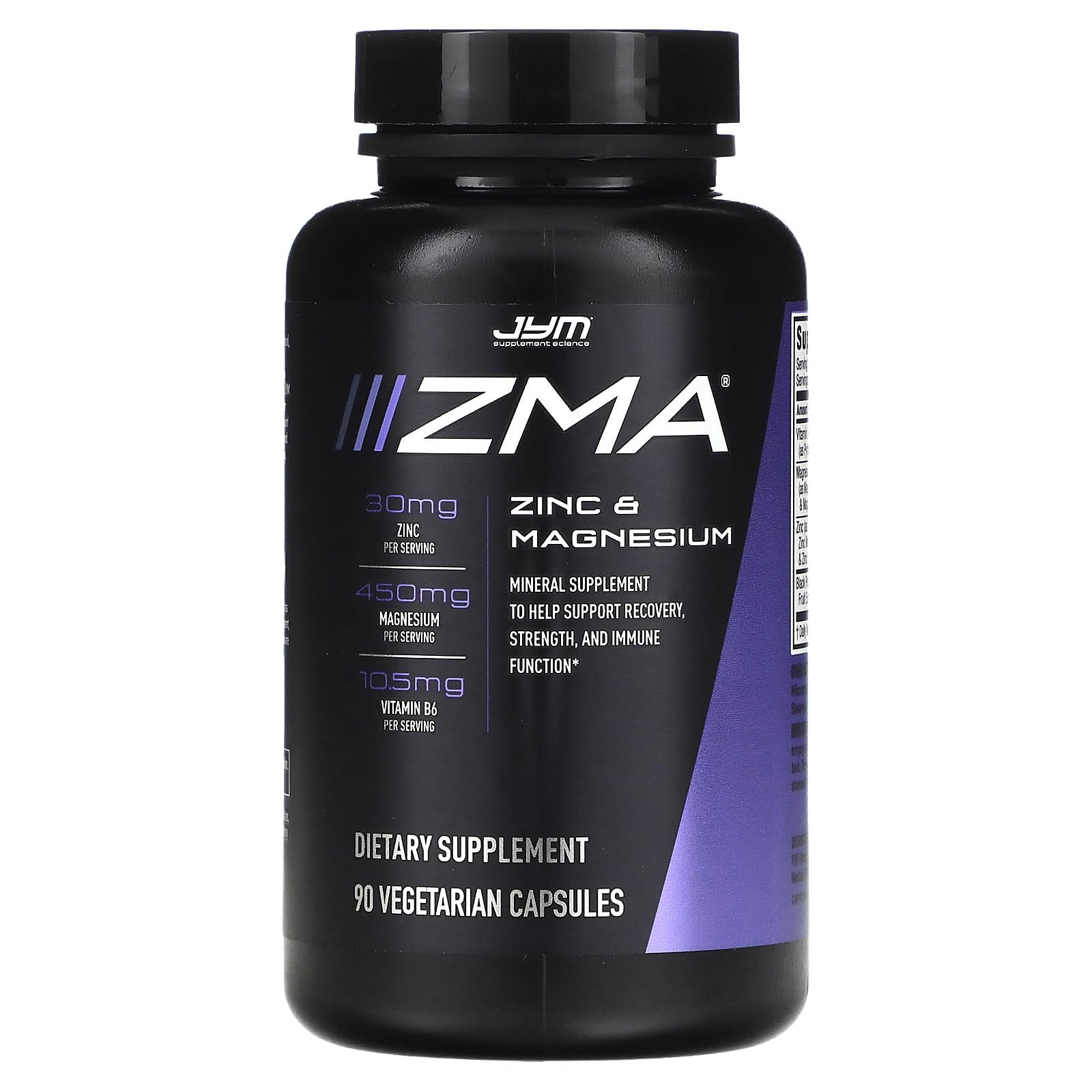 <b>JYM Supplement Science</b> ZMA 아연 &amp; 마그네슘 90 베지캡슐