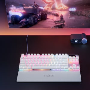 [인증점] 스틸시리즈 APEX PRO TKL GEN3 래피드트리거 자석축 화이트(영문), 마그네틱축