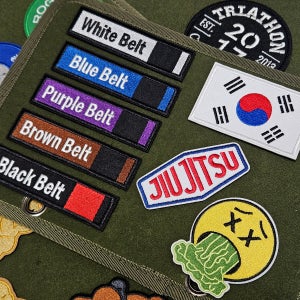 주짓수 BJJ 벨크로 가방 패치 와펜 벨크로 찍찍이 태극기 찍찍이