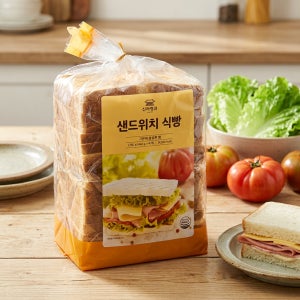 신라명과 샌드위치 토스트 식빵 코스트코 440g x 4개입 36조각 아침용