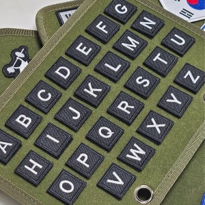 라스트랩 영어 알파벳 이니셜 자수 와펜 이름 패치 벨크로 찍찍이 가방