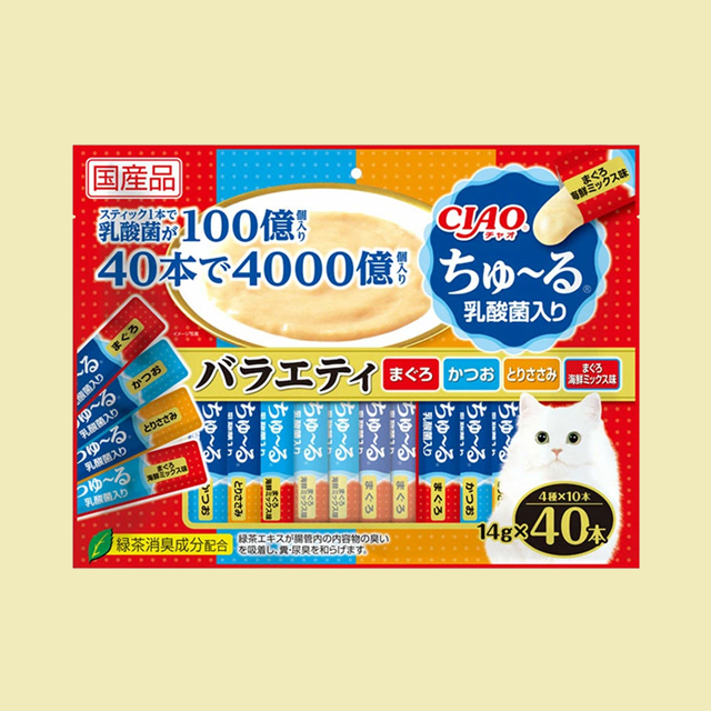 이나바 챠오츄르 40P 유산균 버라이어티, 14g, 40개