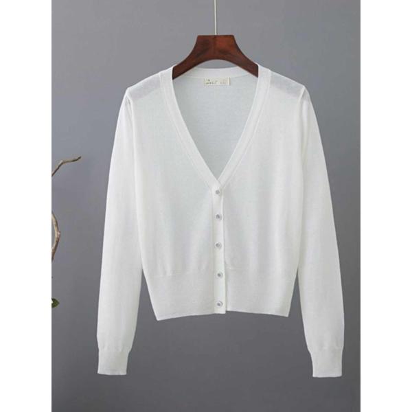 여성 봄 가디건 여름 고급 니트 <b>브이</b>넥 오버핏 캐시미어 블라우스 데일리 라운드 나들이 롱 숏 긴팔 데이트 소개팅 하객룩 출근룩 미니멀룩 여성용 선 스크린 카디건 봄여름 새로운 <b>v</b>