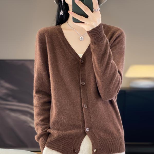 여성 봄 가디건 여름 고급 니트 <b>브이</b>넥 오버핏 캐시미어 블라우스 데일리 라운드 나들이 롱 숏 긴팔 데이트 소개팅 하객룩 출근룩 미니멀룩 2024 새로운 가을 <b>v</b> 넥 카디건 패션
