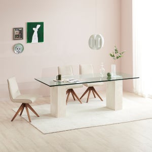 디자인식탁 강화유리 대형 대리석 2200 식탁테이블 수아베