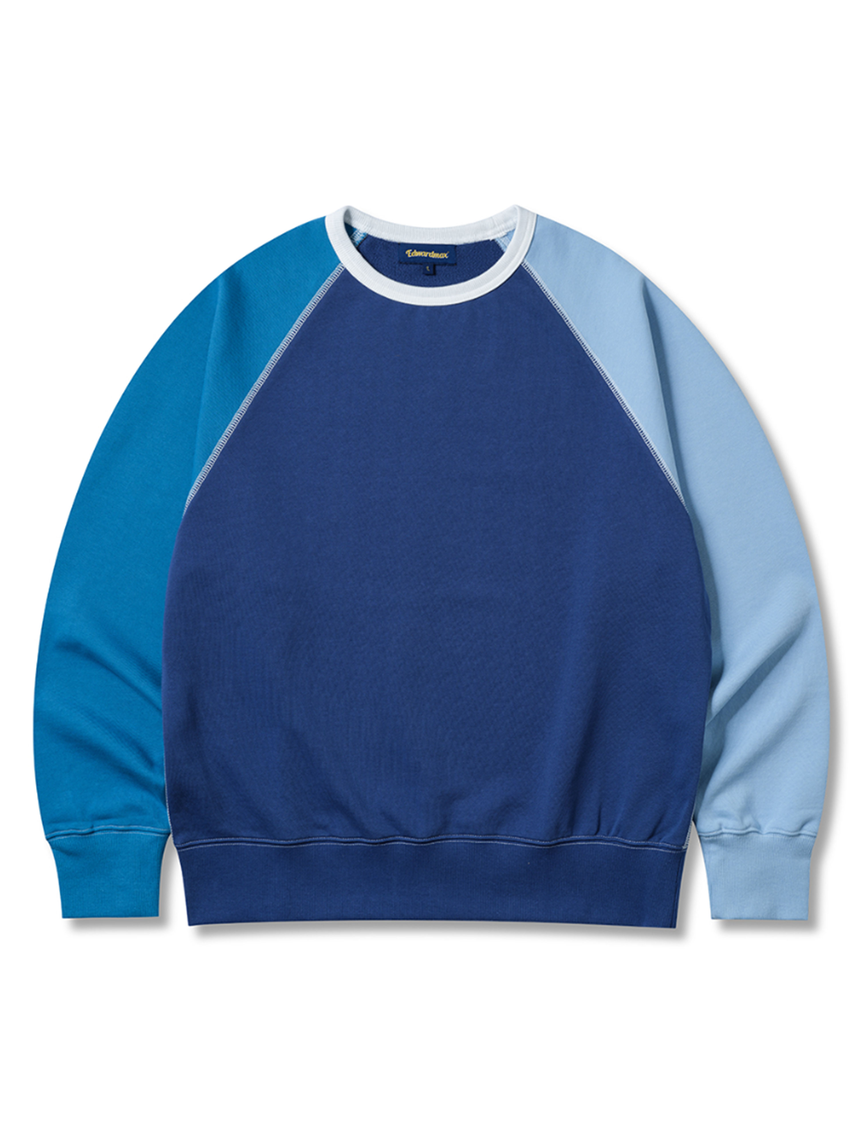 에드워드맥스 컬러블럭 레글런 스웻셔츠 맨투맨 ETS TH BLOCK (BLUE)