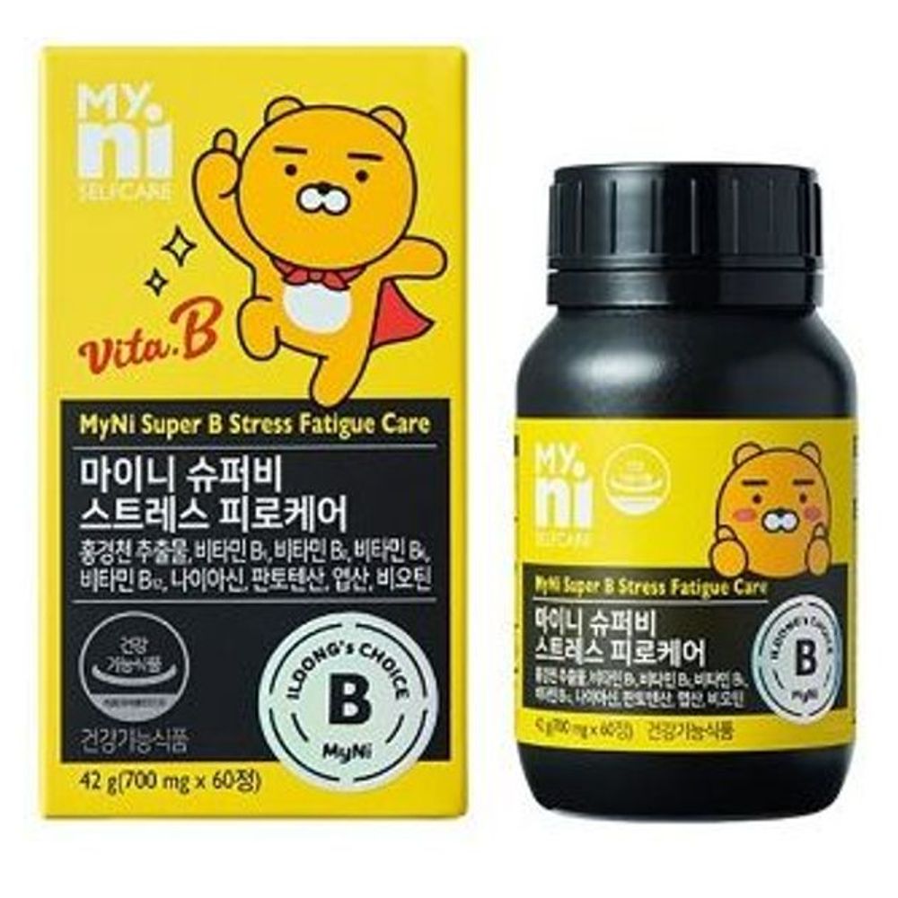 스트레스 피로케어 <b>활력</b> 증진 마이니 슈퍼비 스트레스케어 60T 피로 회복