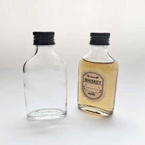 50ml 납작 유리병 12개 위스키바이알 미니 소분 술병 위스키공병