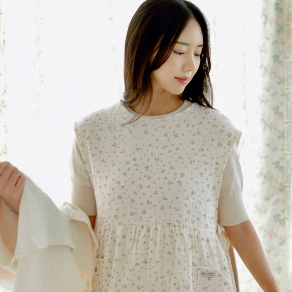 데이지오가닉 허그빕 엄마 턱받이 수유 앞치마 플레어 아빠허그빕