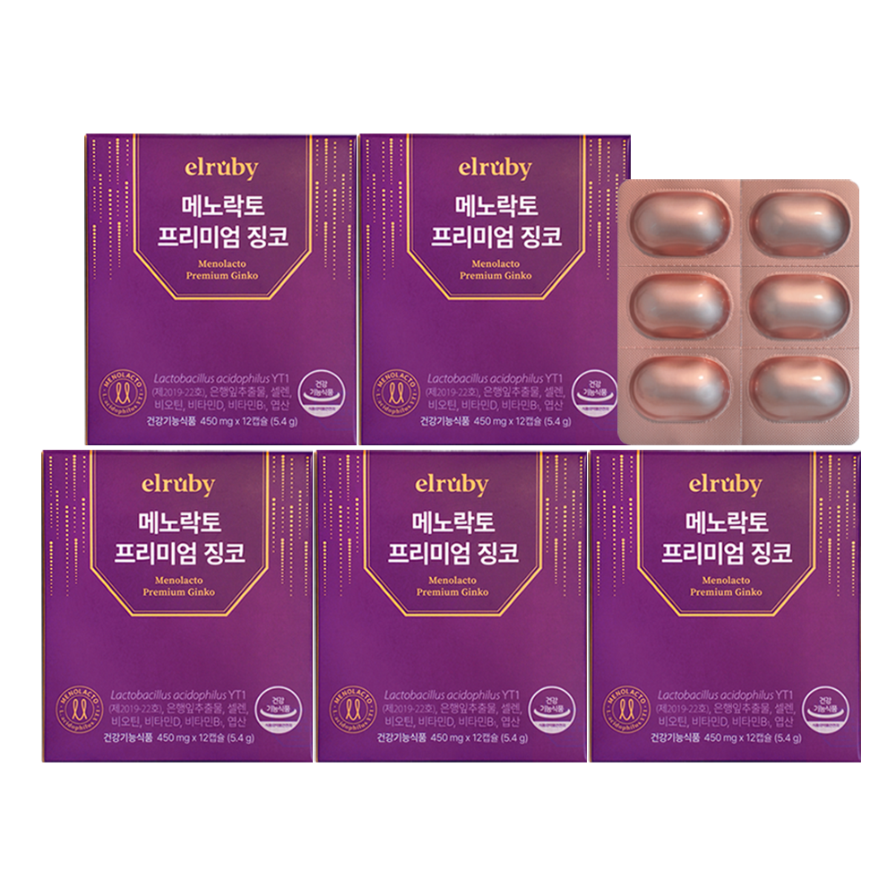 최신상 메노락토 <b>프리미엄</b> 징코 갱년기<b>유산균</b> YT1 60일 휴온스 박미선 <b>유산균</b>