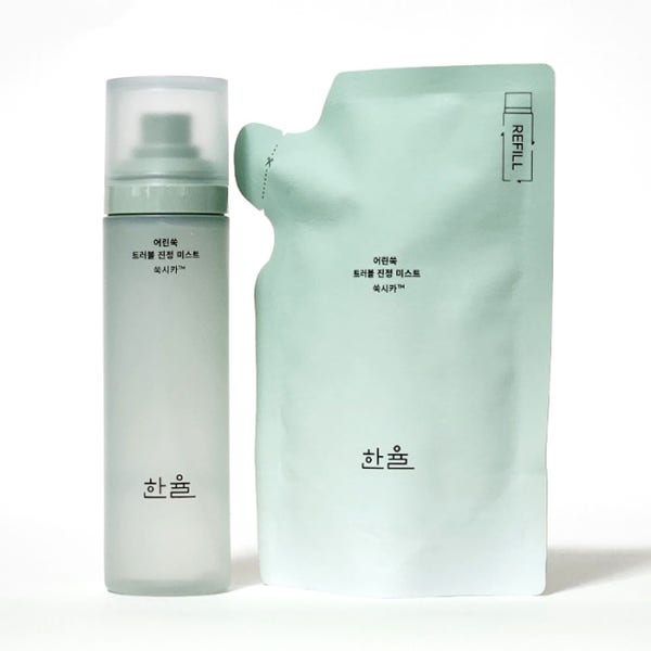 한율 어린쑥 트러블 진정 미스트 120ml+리필120ml