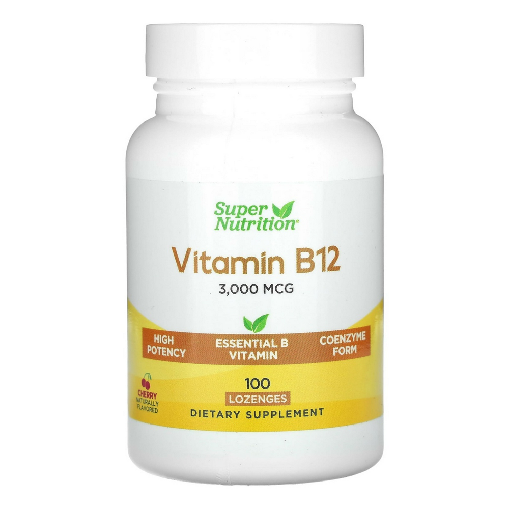수퍼뉴트리션 <b>비타민B12</b> 체리 3000mcg 100로젠지정