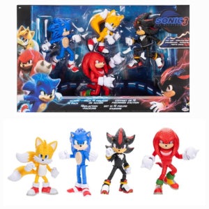영화 수퍼 소닉 3 피규어 4팩 캐릭터 굿즈 테일즈 너클 쉐도우 선물