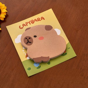 귀여운 동물 메모지 카피바라 디자인 포스트잇 발그레