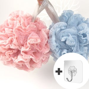 거품 잘나는 바블 샤워볼 45g 접착 후크 걸이 세트