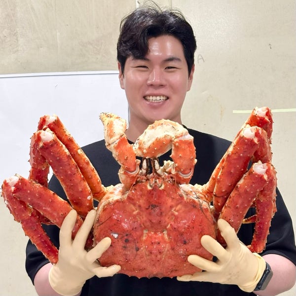 프리미엄 킹크랩 1마리 선어 자숙 러시아 브라운 레드 킹크랩 시세 싯가