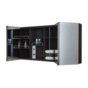 모두라이프 화장실 욕실 슬라이드장 폴딩 거울 수납장 욕실장 1200mm