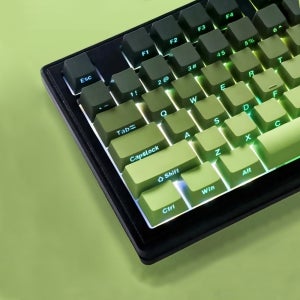모노그린 말차 그라데이션 키캡 (133key) 측면 OEM PBT 기계식 키보드