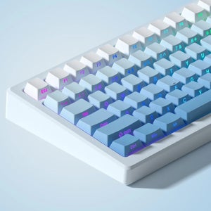 모노블루 그라데이션 키캡 (133key) 측면 OEM PBT 기계식 키보드 독거미 한무무