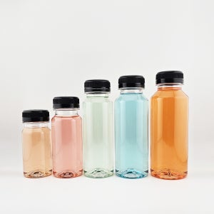 (200개) 미니 일자원형 페트병 플라스틱병 PET 샘플 주스병 100ml 용량선택