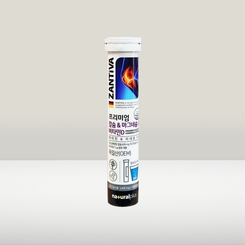 내츄럴플러스 <b>잔티바 프리미엄</b> 칼슘 <b>마그네슘</b> 비타민D 발포 5400mg x 15정