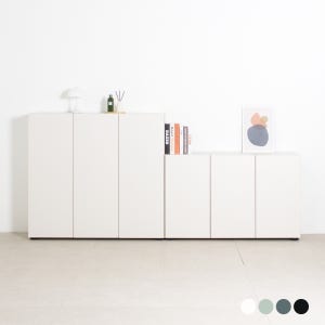 추즈 밀리 다용도 3열 수납장 도어장 1000-1200폭 1mm 맞춤가구 (수도권배송)
