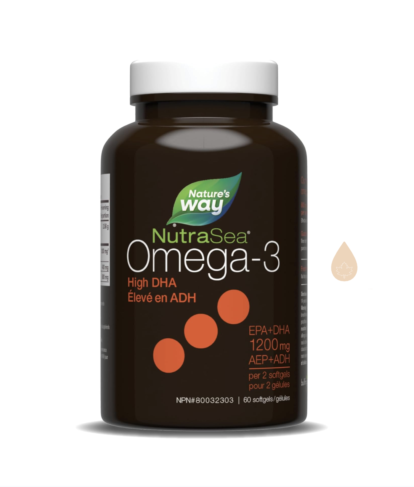 <b>NutraSea 오메가3</b> High DHA EPA+DHA 1200mg 60 소프트젤