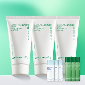 이니스프리 그린티 씨드 히알루론산 보습 속건조 수분크림 80ml, 3개