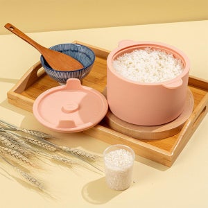 (1+1)칼로피그 실리콘 저당밥솥 혈당관리 저당 저탄수화물 저칼로리 다이어트 전자레인지