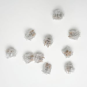 오테뮤 크리스탈 리니어 투명 스위치 10pcs LED 투과 핫스왑 기계식 키보드 3pin