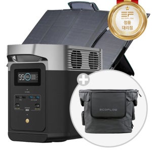 에코플로우 델타2 + 160W 태양광패널 파워뱅크 배터리