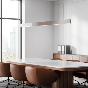LED 식탁등 라인 펜던트 슬림 일자 펜던트조명 120cm 40W 국산 니켈 사틴 클라인
