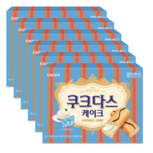 화이트 생크림 쿠크다스 케이크 어른간식 사무실 어린이간식 154g 6팩