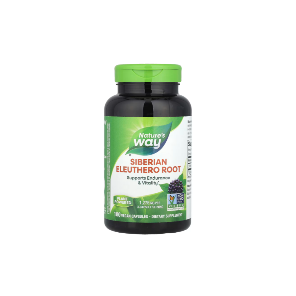 Nature’s Way, 시베리아 가시오갈피, 뿌리, 425 mg, 베지 캡슐 180정
